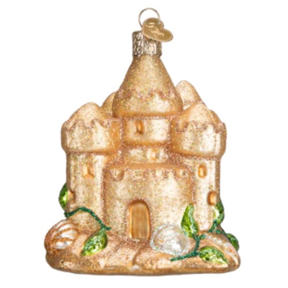 NWT - Sand Castle Blown Glass Ornament - Old World Christmas